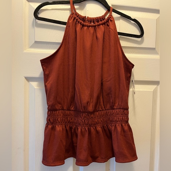 Nine West‎ Marsala Halter Peplum Top - Picture 6 of 10